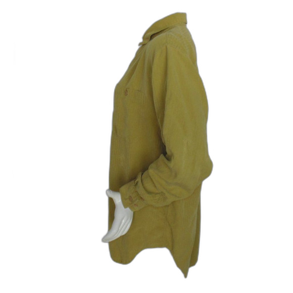 TOMMY BAHAMA Silk Shirt, L, Green, Long sleeves, Pocket, Jacquard stripes, Solid - Picture 9 of 13